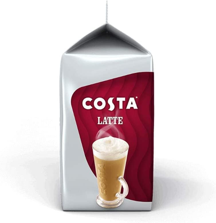 Tassimo Costa Latte Coffee Pods x8 (Pack of 5, Total 40 Drinks)